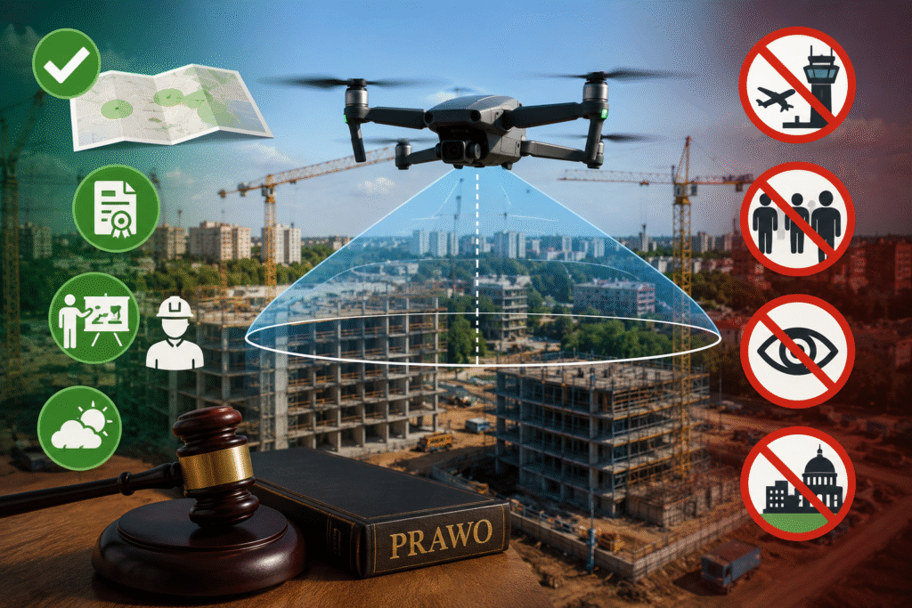 Dron a prawo – co wolno, a czego nie podczas nagrań nad budową i nieruchomością?